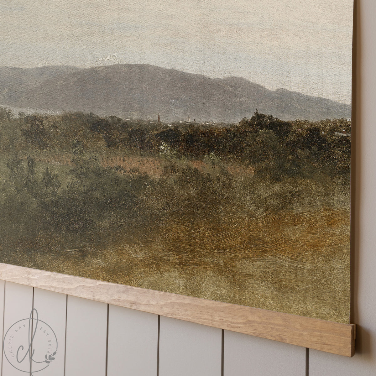 Vintage Mountain Landscape Painting | T18