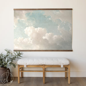 Cloud Wall Art | Large Canvas Tapestry Sky Painting | T22