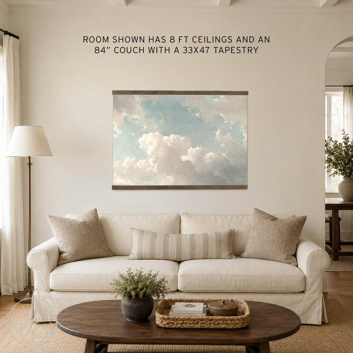 Cloud Wall Art | Large Canvas Tapestry Sky Painting | T22