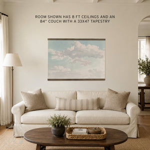 Oversized Cloud Painting | Large Canvas Tapestry Wall Art | T23
