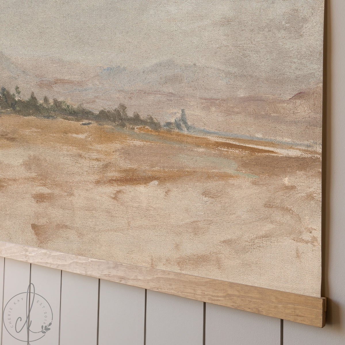 Watercolor Nature Landscape Painting | Mountain Scene Wall Hanging | T29
