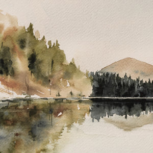 Large Canvas Art | Modern Lake Landscape Wall Art | T32