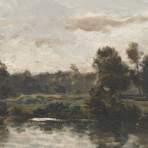 Vintage Landscape Wall Art | Large Canvas River Scene | T34
