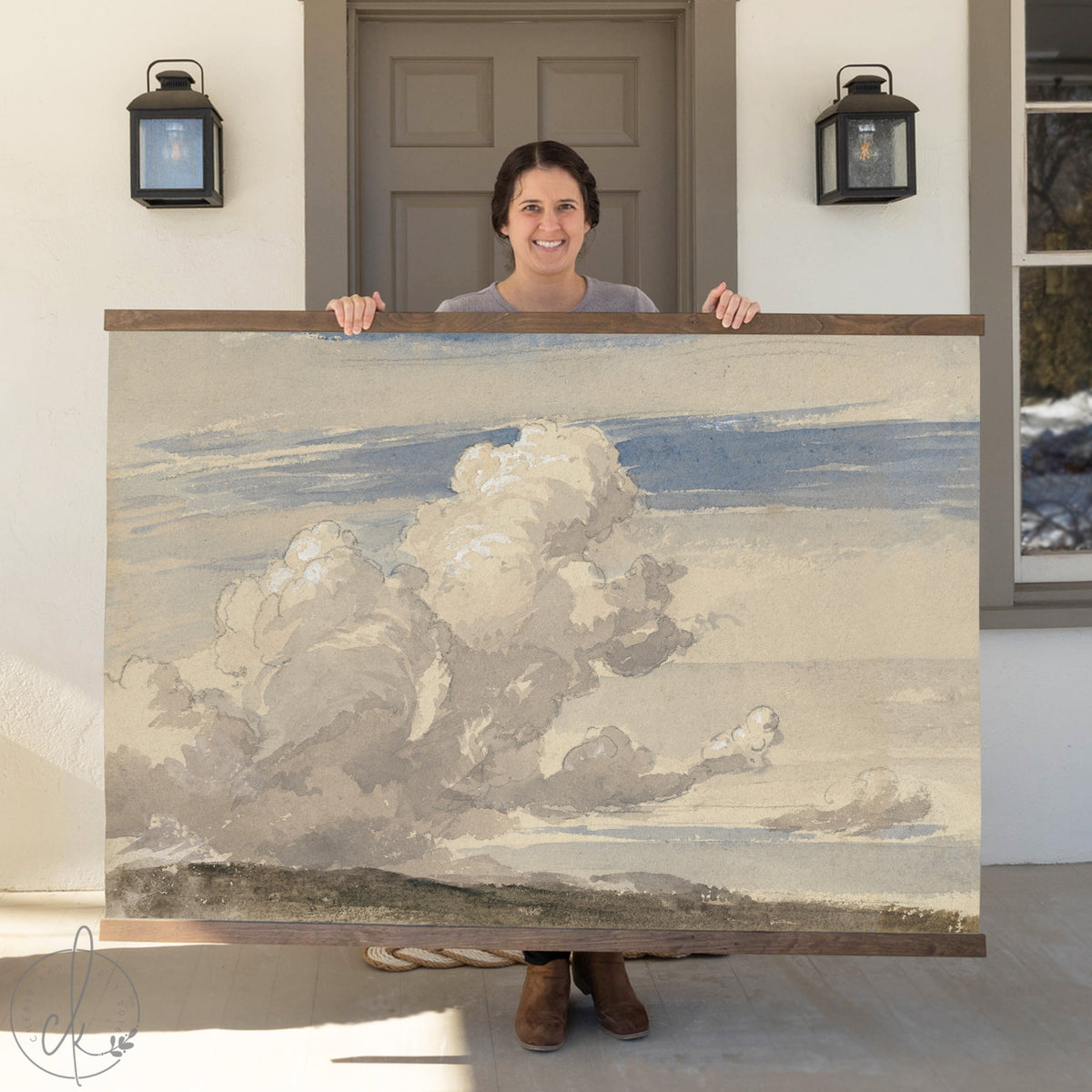 Vintage Sky Landscape Wall Tapestry | Large Cloud Art Print | T36