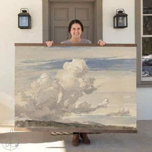 Vintage Sky Landscape Wall Tapestry | Large Cloud Art Print | T36