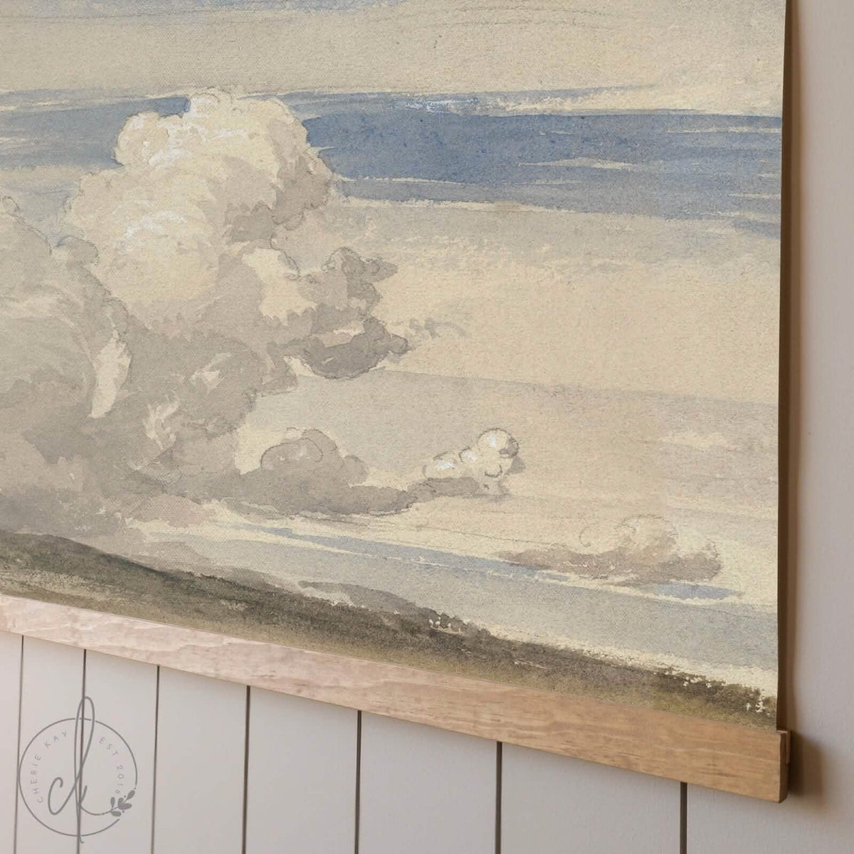 Vintage Sky Landscape Wall Tapestry | Large Cloud Art Print | T36