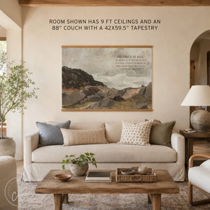 Christian Wall Art | Large Psalm 18:2 Canvas Tapestry | T37