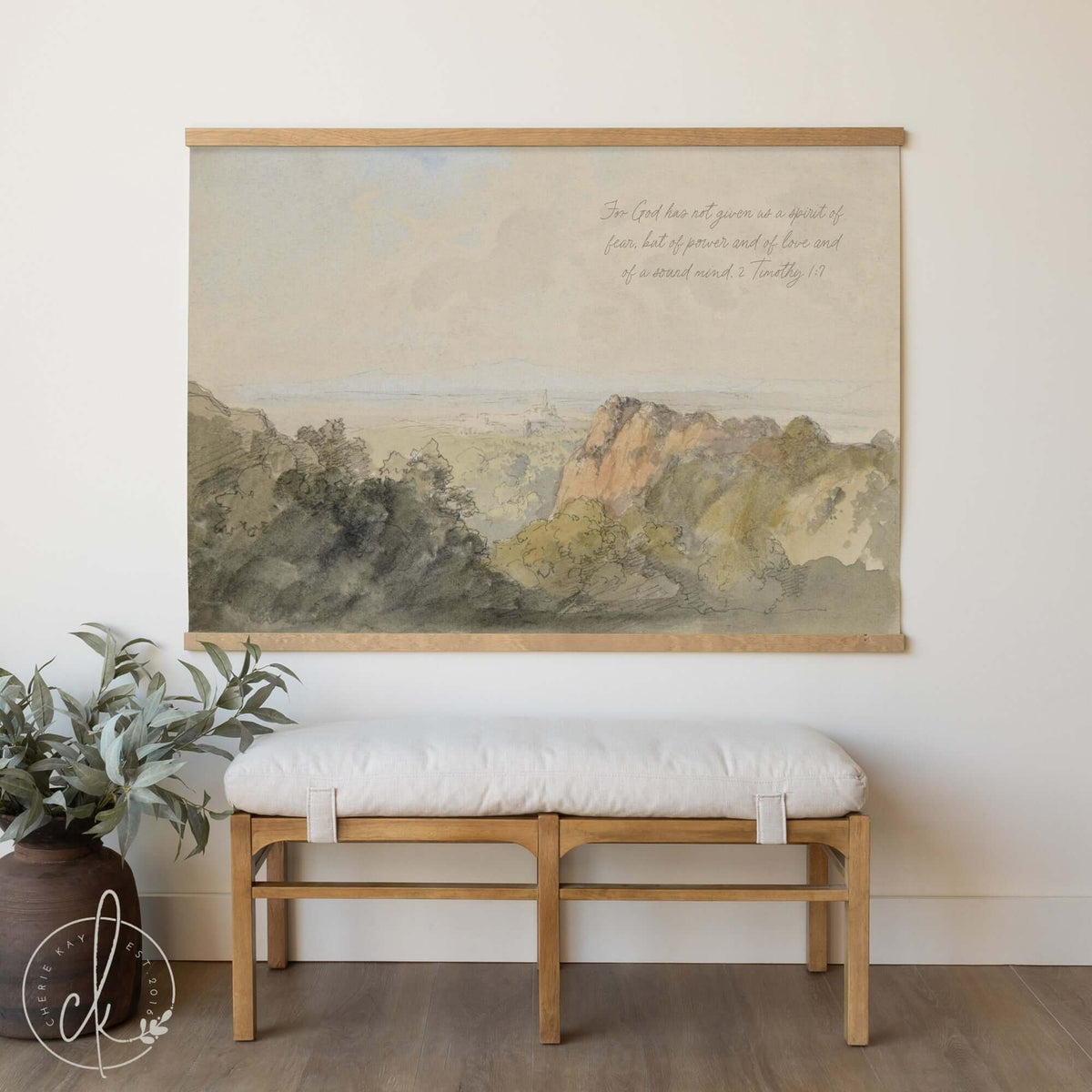 Christian Wall Art | Extra Large Scripture Wall Hanging with Wood Frame | T3