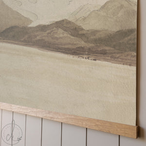 Watercolor Landscape Canvas Tapestry | Joshua 1:9 Bible Verse Wall Art | T41