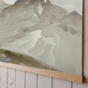 Watercolor Mountain Artwork Psalm 121  | T45