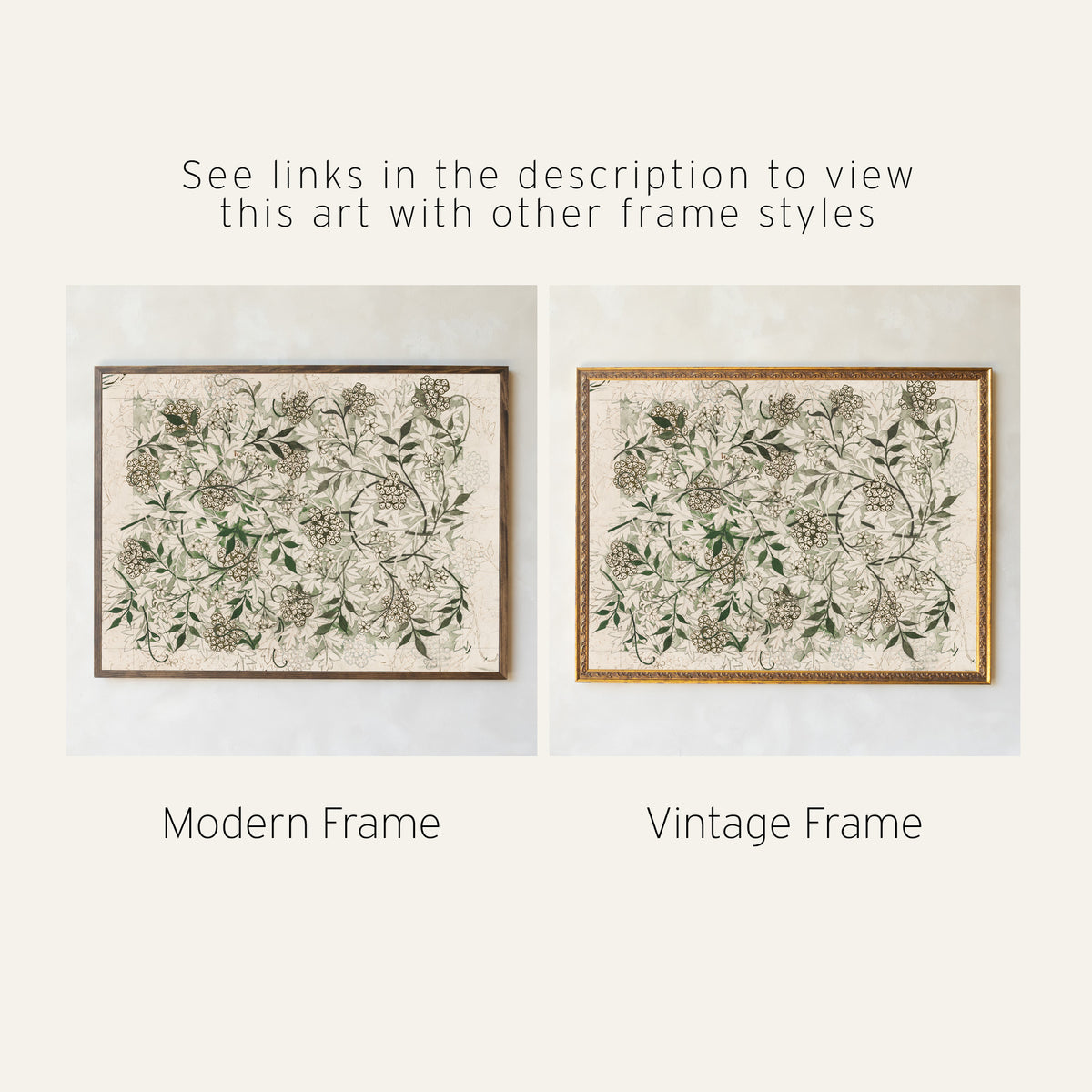 Large Vintage Botanical Textile Wall Art | T46