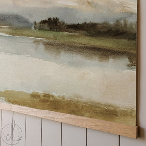 Watercolor Landscape Painting | Abstract Lake Wall Hanging | T49