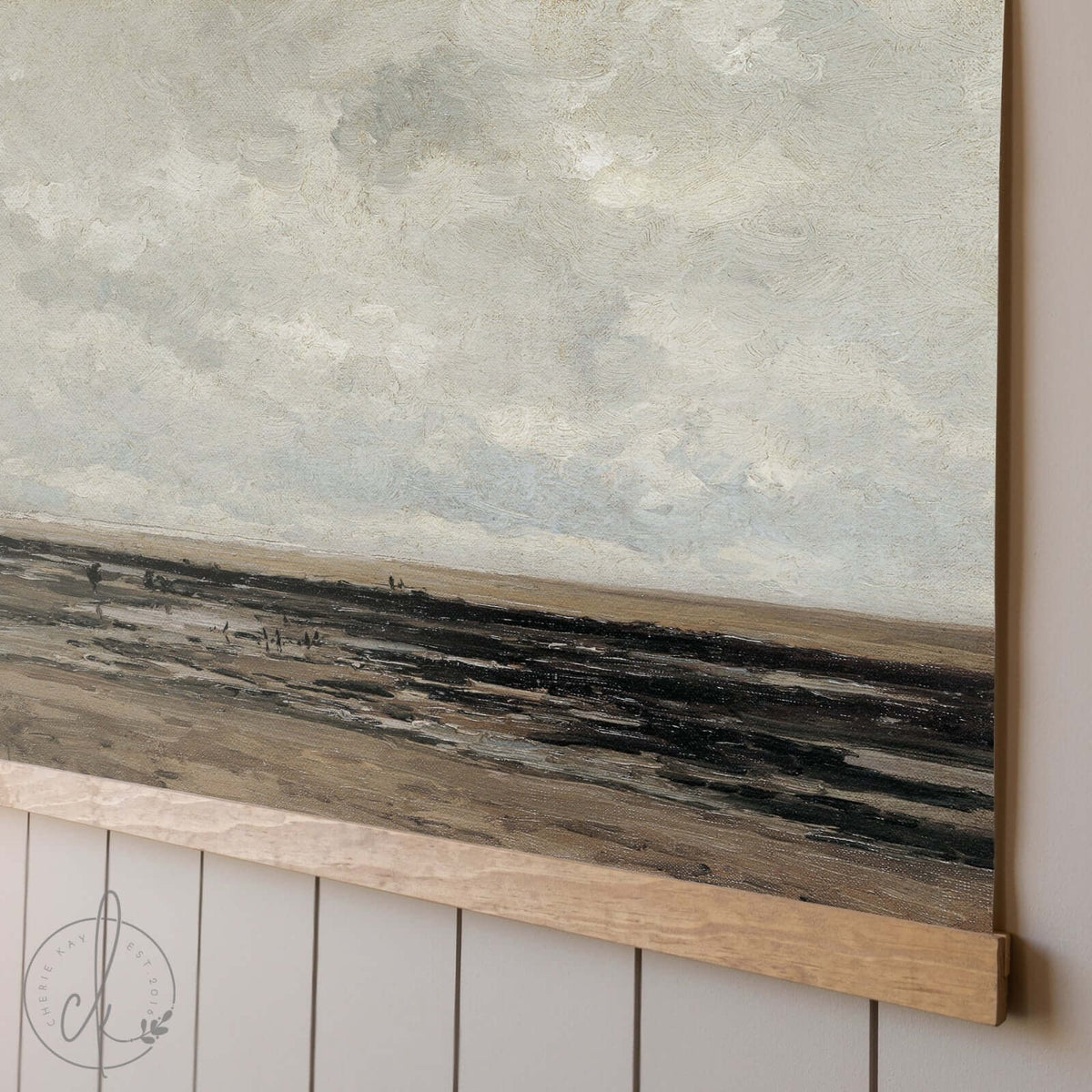 Large Landscape Tapestry Wall Art | Vintage Coastal Canvas Print | T4