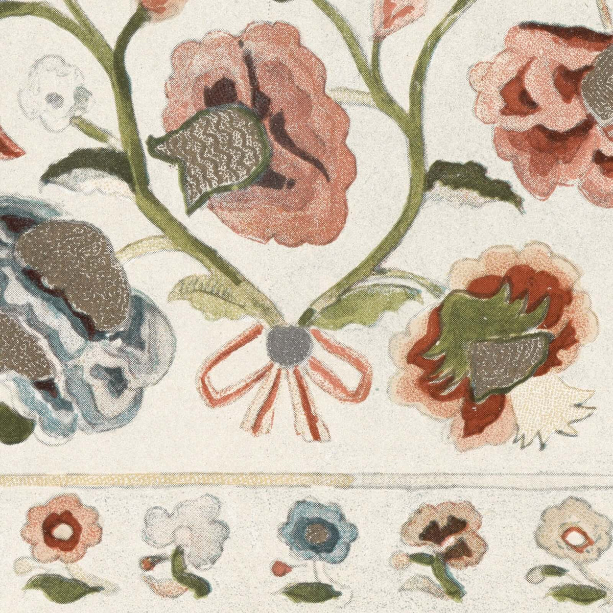 Floral Wall Hanging Canvas Tapestry | Oversized Vintage Botanical Art | T50