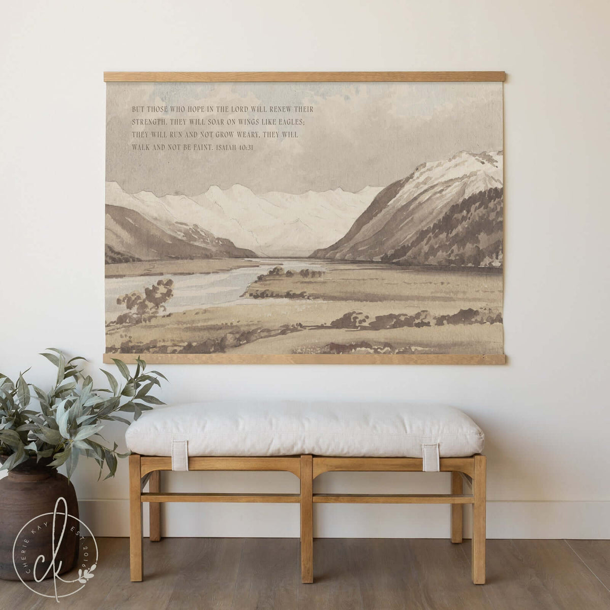 Extra Large Mountain Landscape Tapestry | Rustic Scenic Wall Hanging | T51