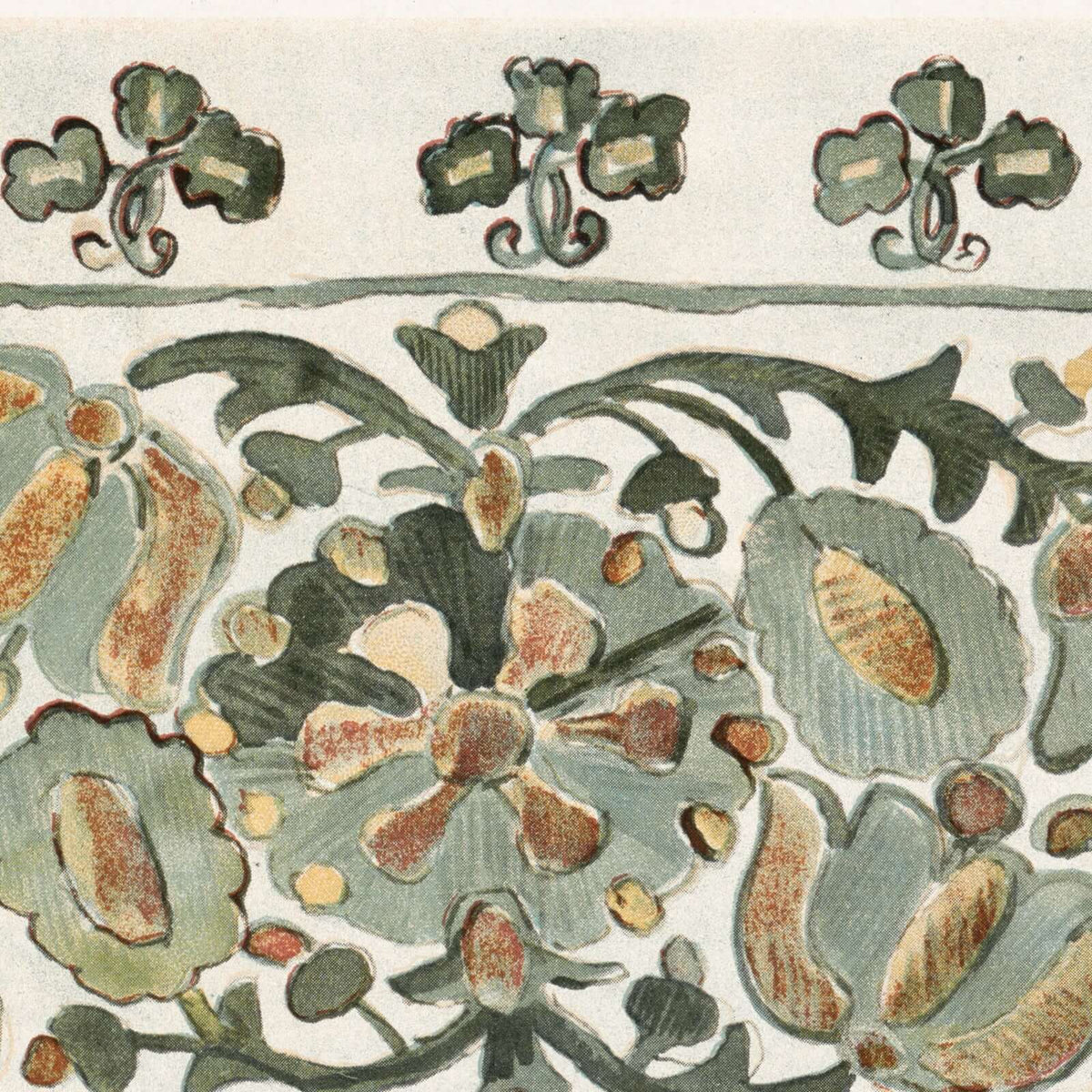Botanical Tapestry Wall Art | Oversized Vintage Floral Textile | T52