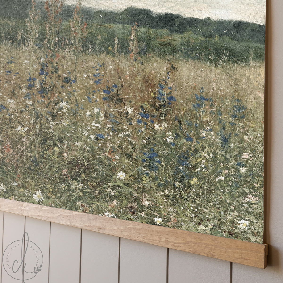Oversized Wildflower Meadow Landscape Wall Art | T53