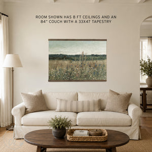 Oversized Wildflower Meadow Landscape Wall Art | T53