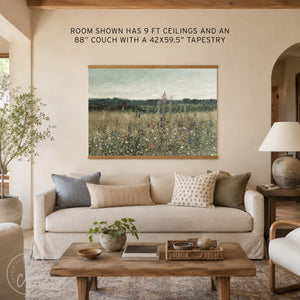 Oversized Wildflower Meadow Landscape Wall Art | T53