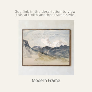 Modern Christian Art | Watercolor Mountain Painting | T61