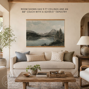 Lake and Pine Trees Painting | Isaiah 41:10  | T62