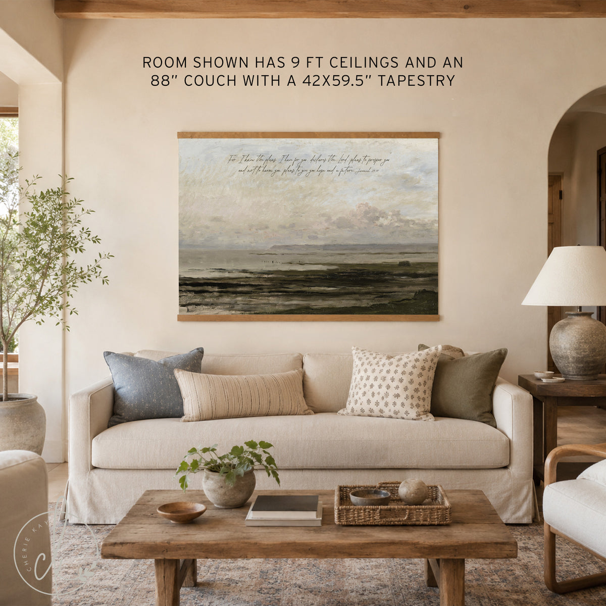 Jeremiah 29:11 Canvas Tapestry | Large Bible Verse Wall Art | T63