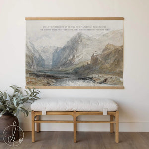 Christian Mountain Landscape Tapestry | T65