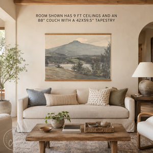 Mountain Landscape Wall Art | Large Neutral Canvas Wall Hanging | Nature Wall Decor | T69