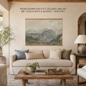 Modern Christian Art | Large Mountain Landscape Canvas Wall Banner | T73