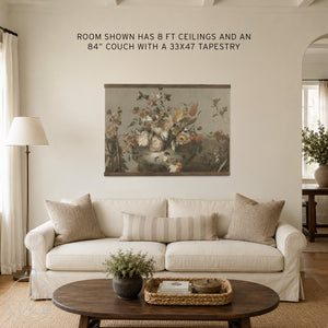 Large Floral Canvas Tapestry Wall Hanging | T74