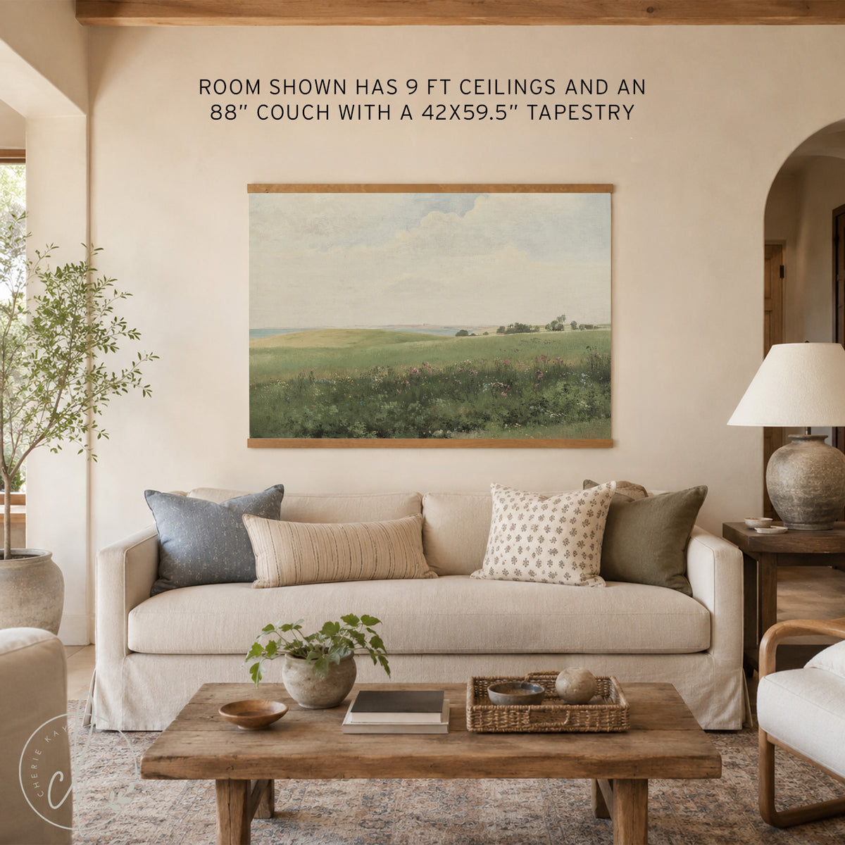 Canvas Tapestry Wall Art | Consider the Lilies Bible Verse | T76