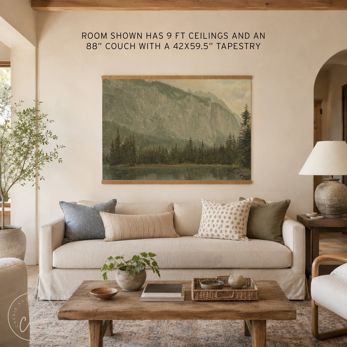 Large Mountain Landscape Painting Canvas Tapestry | T77
