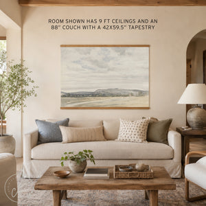 Modern Christian Art | Isaiah 40:31 Canvas Tapestry | Large Mountain Landscape With Bible Verse | T78