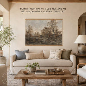 Autumn Landscape Wall Tapestry | Vintage Fall Nature Wall Art | Large Wall Hanging | T91