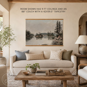 Christian Home Decor | Proverbs 3:5-6 Bible Verse Wall Art | Lake & Pines | T92
