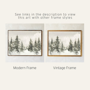 Large Winter Wall Art | Christmas Tree Canvas Hanging | Holiday Wall Decor | T97