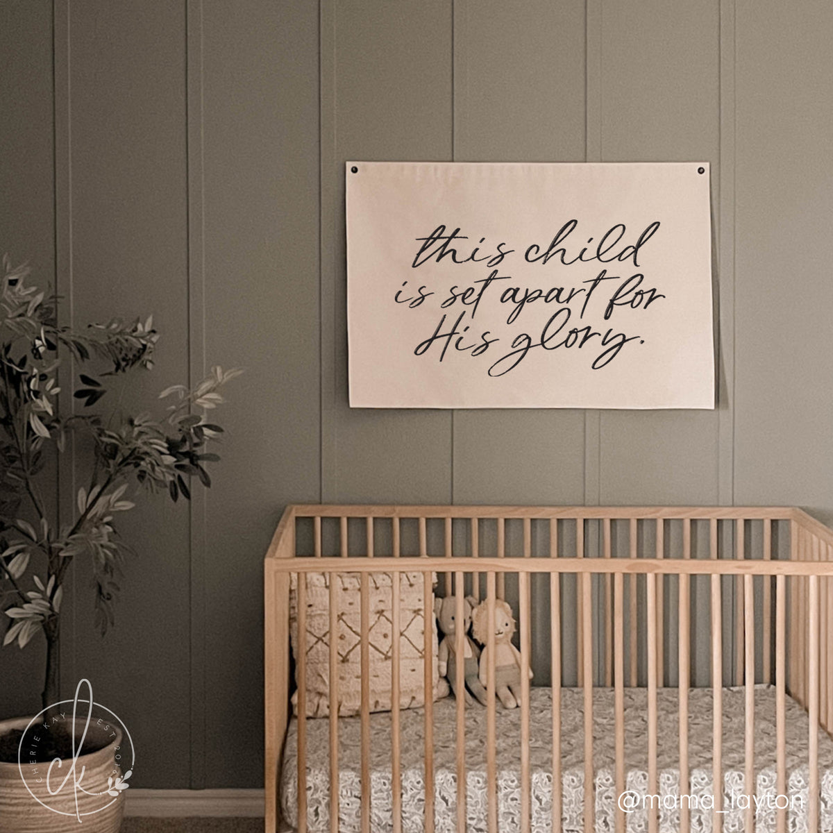this child is set apart canvas banner