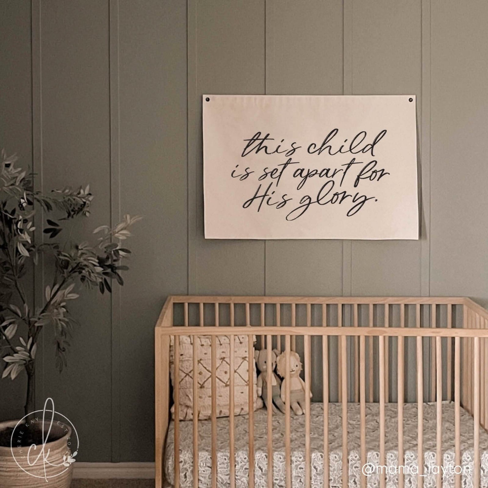 this child is set apart canvas banner