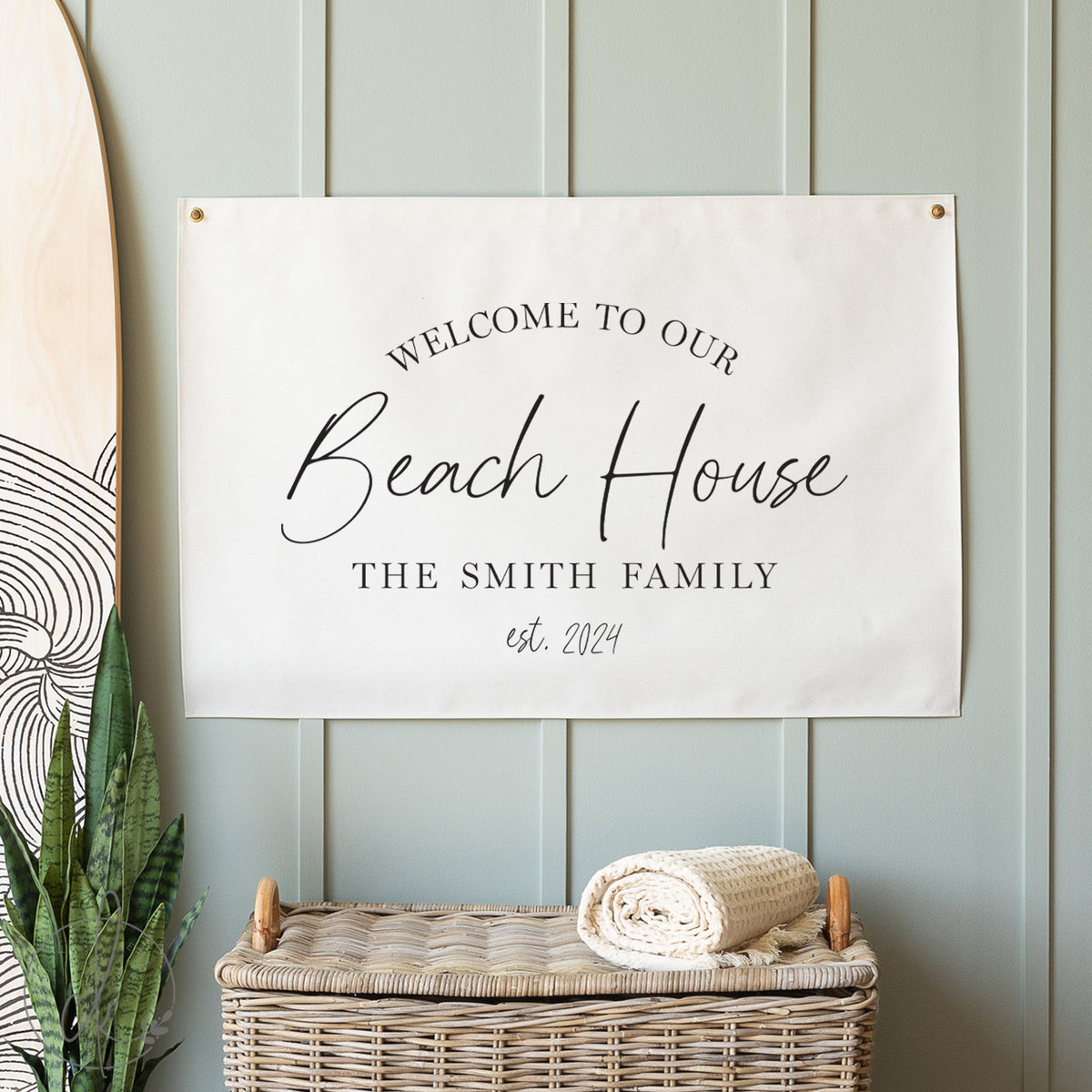 Personalized Beach House Welcome Banner | 62