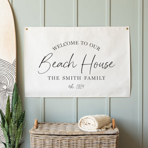 Personalized Beach House Welcome Banner | 62