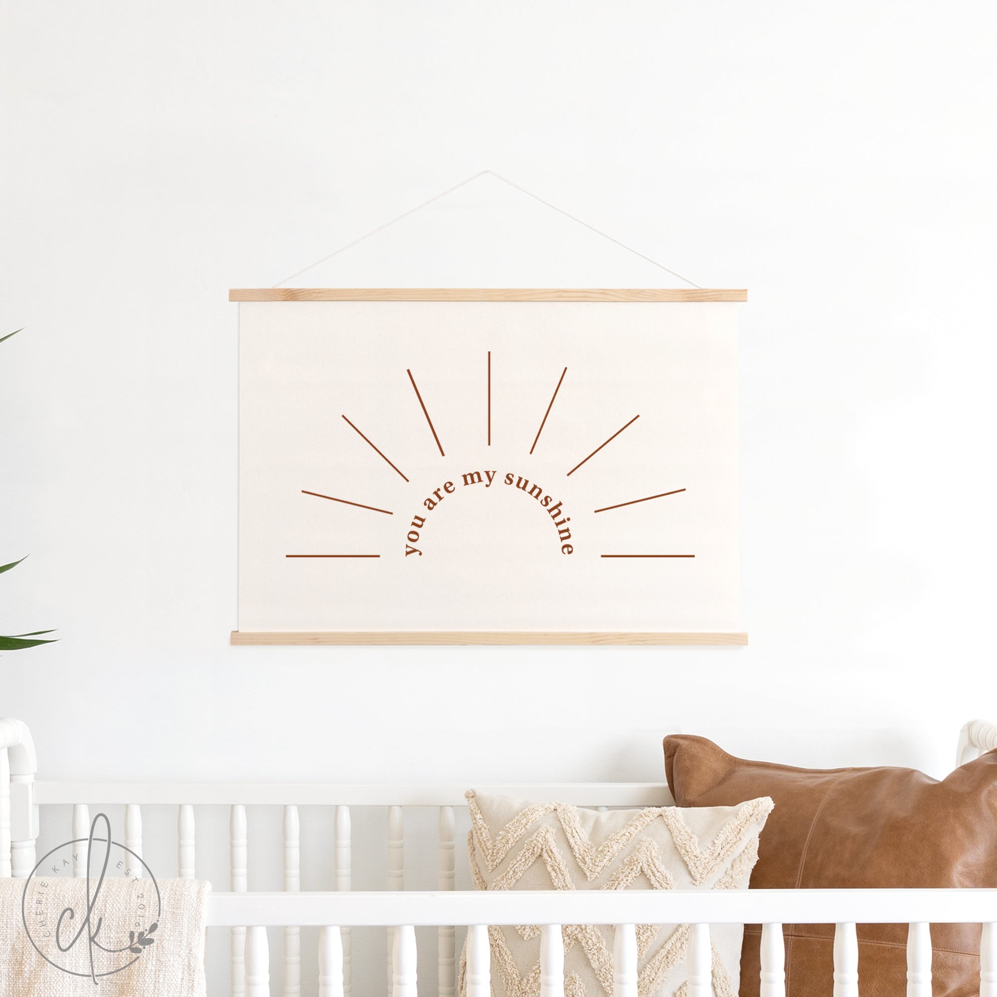 Quadro Su Tela "You Are My Sunshine" Con Spartito Musicale - Stampa Per Camera Dei Bambini O Nursery - 20x25cm (Senza Cornice)