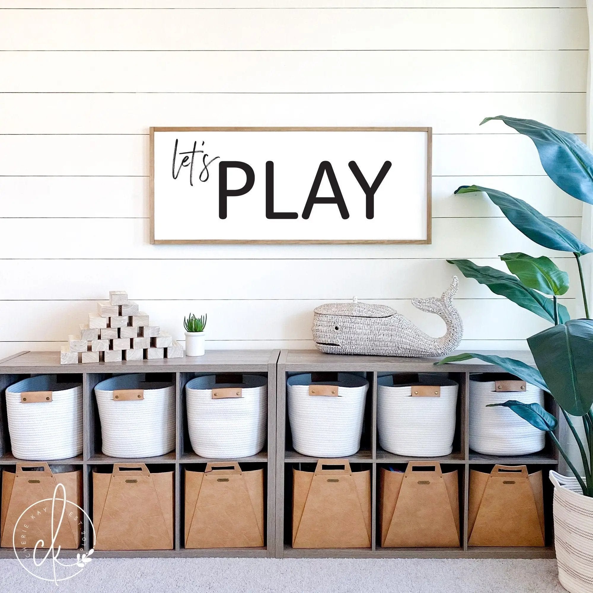 Let's play sign | playroom sign | kids room decor | kids playroom sign | playroom wall decor | play room decor
