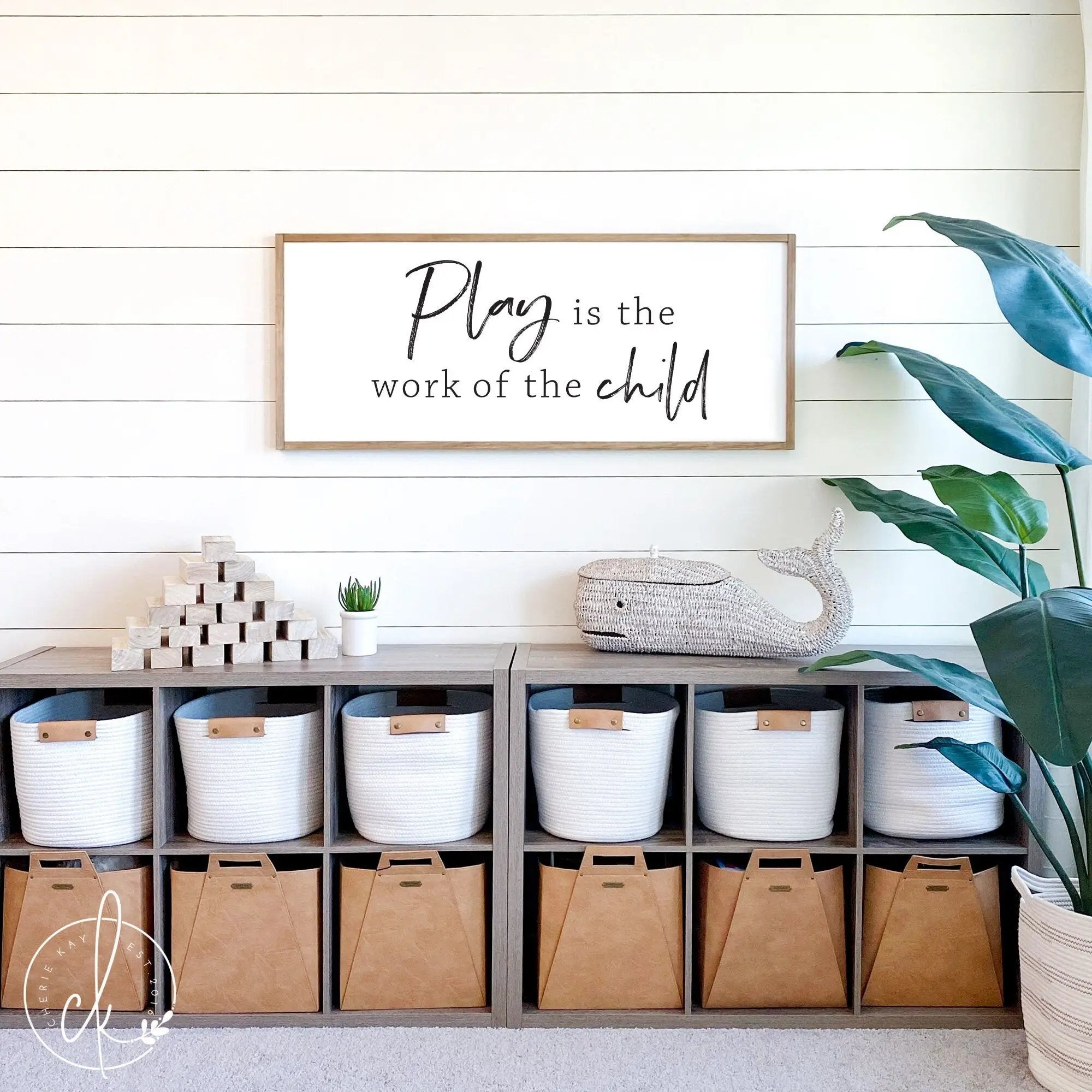 Play is the work of the child sign | playroom sign | kids room decor | kids playroom sign | playroom wall decor | play room decor