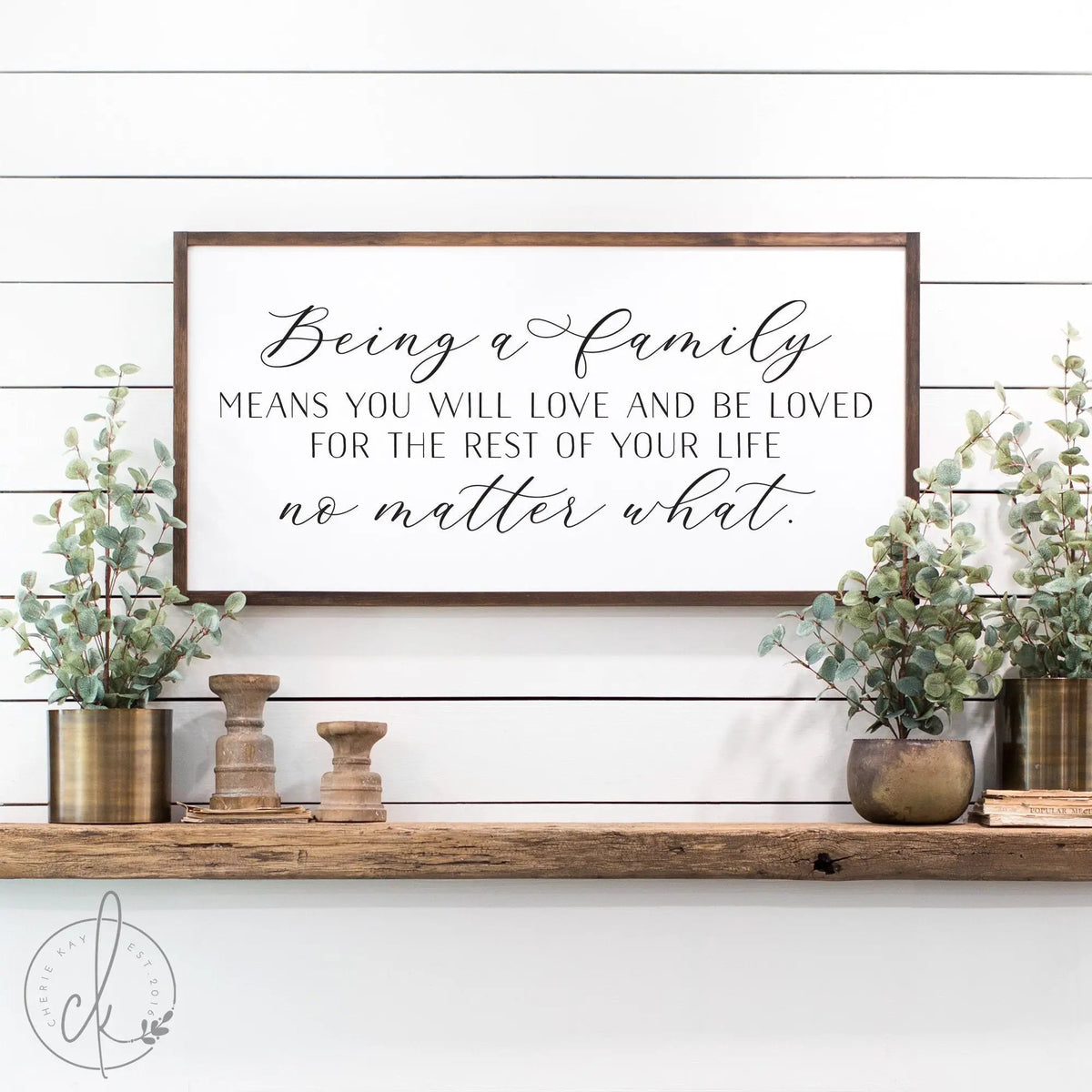 family sign | Being a family means sign | living room wall decor | sign for living room | family wood sign
