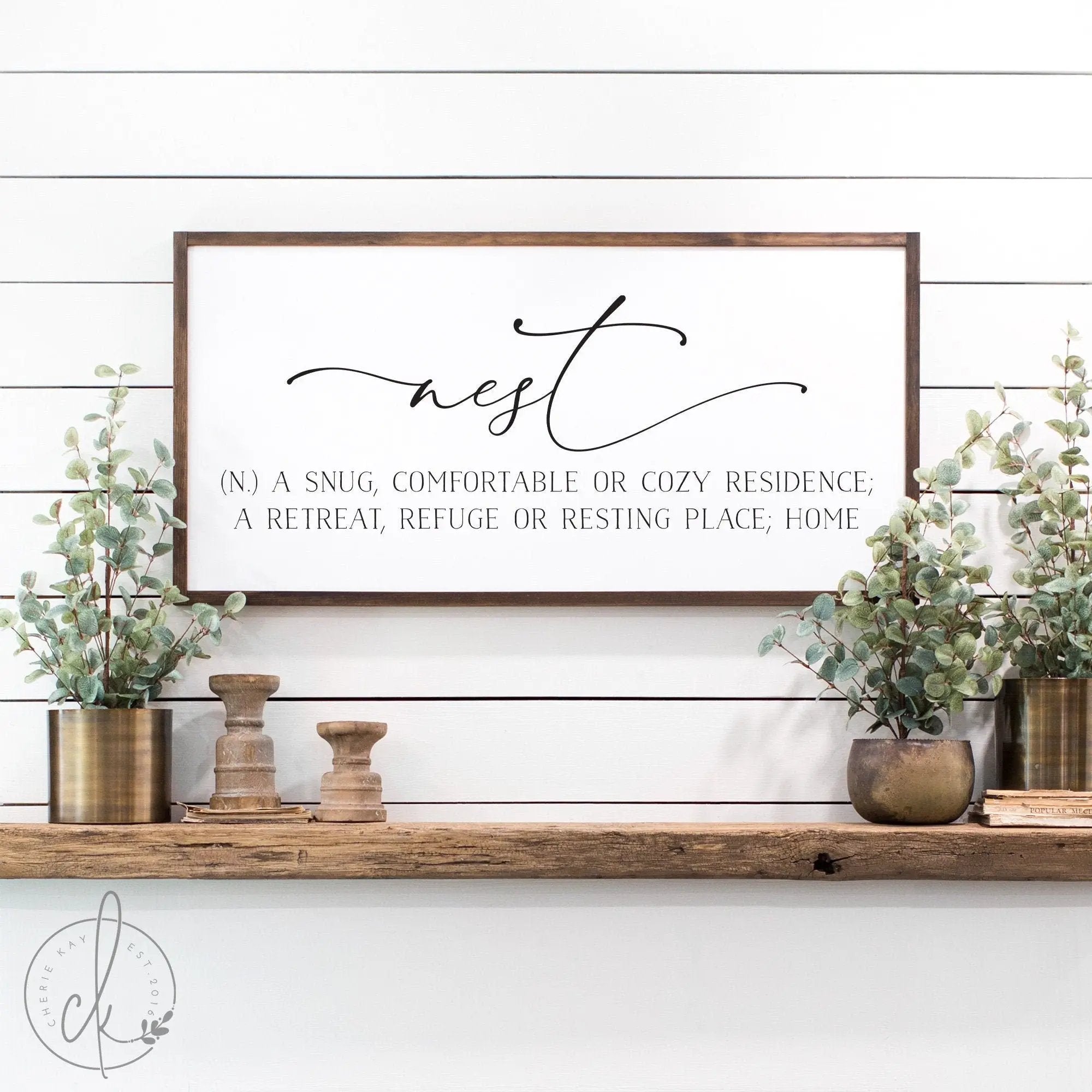 nest definition sign | home wall decor sign | wood signs | farmhouse wall decor | signs for home
