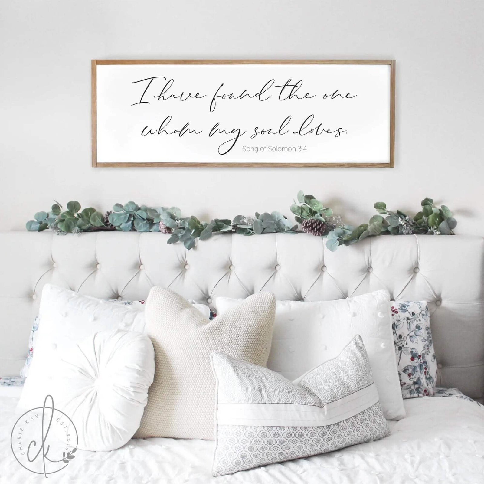 bedroom wall decor | I have found the one whom my soul loves | master bedroom sign | wood sign | bedroom sign | Song of Solomon 3:4 | D1