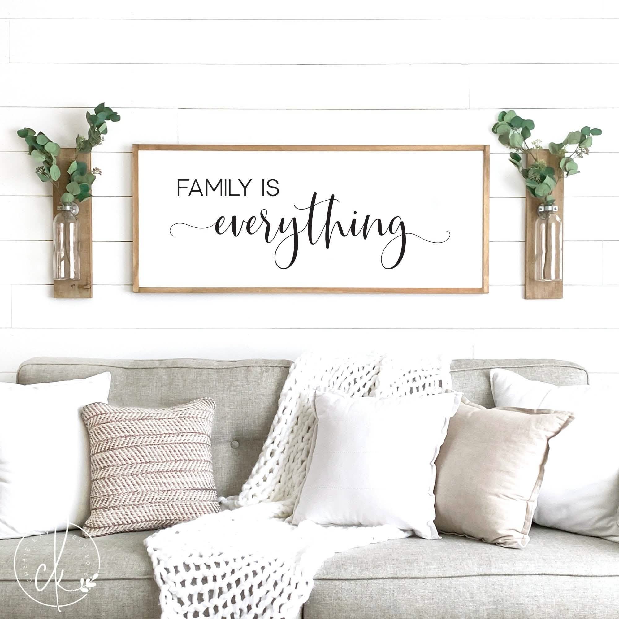 Family is Everything | Living room wall decor | Wood Sign, image size:2000x2000