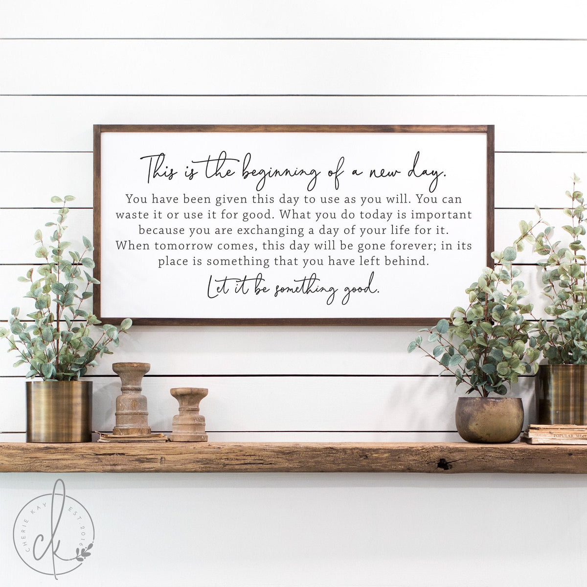 inspirational signs | This is the beginning of a new day sign | home decor sign | office wall decor | motivational signs | office signs