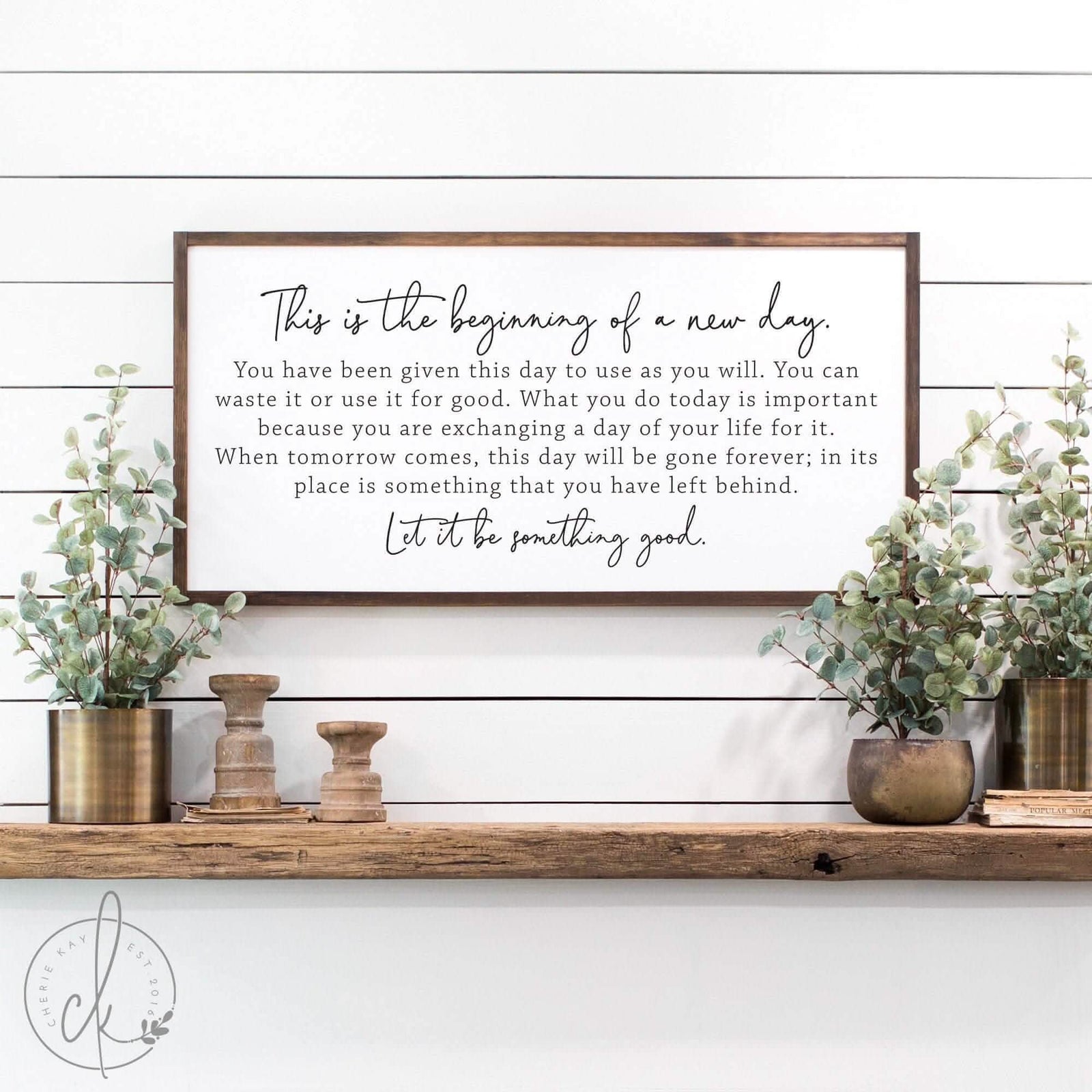 inspirational signs | This is the beginning of a new day sign | home decor sign | office wall decor | motivational signs | office signs