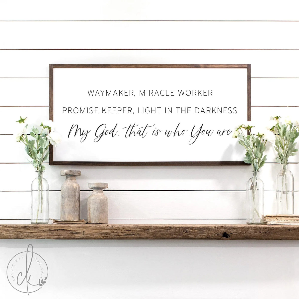 Inspirational sign | Waymaker sign | living room wall decor | waymaker, miracle worker sign | wood sign | worship song sign